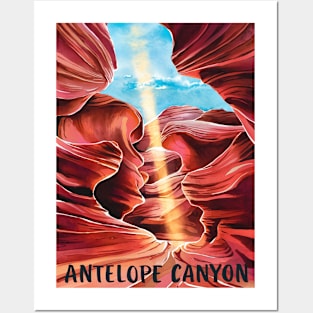 Abstract Antelope Canyon Sunshine Posters and Art